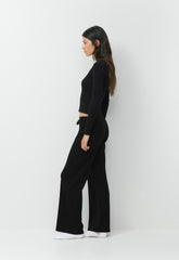 HomeStretch™ Rib Acoustic Henley - BLACK