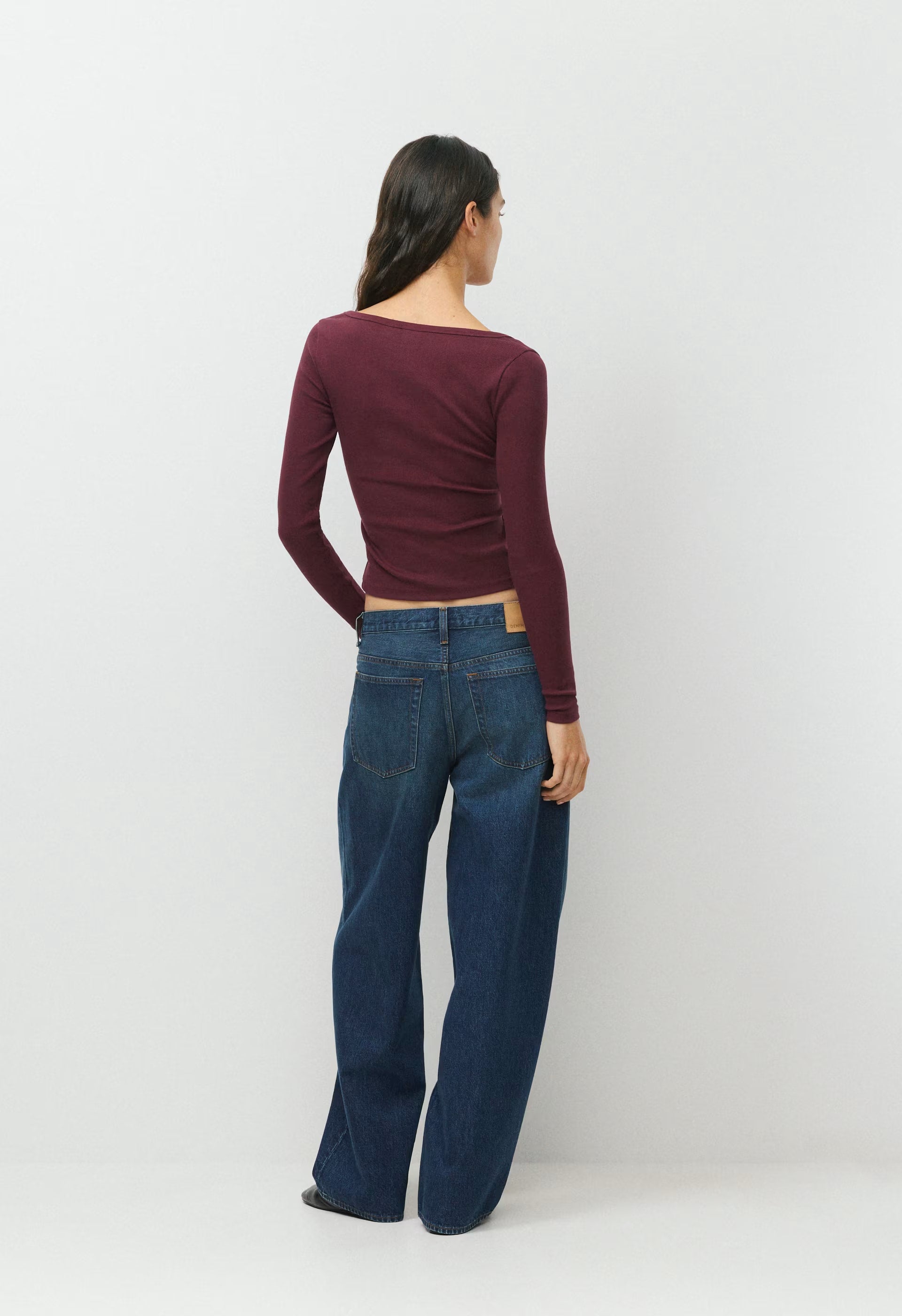 HomeStretch™ Rib Acoustic Henley - GALA PLUM