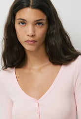 HomeStretch™ Rib Acoustic Henley - MAGNOLIA