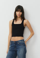 HomeStretch™ Rib Frequency Waist Tank - BLACK