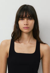 HomeStretch™ Rib Frequency Waist Tank - BLACK
