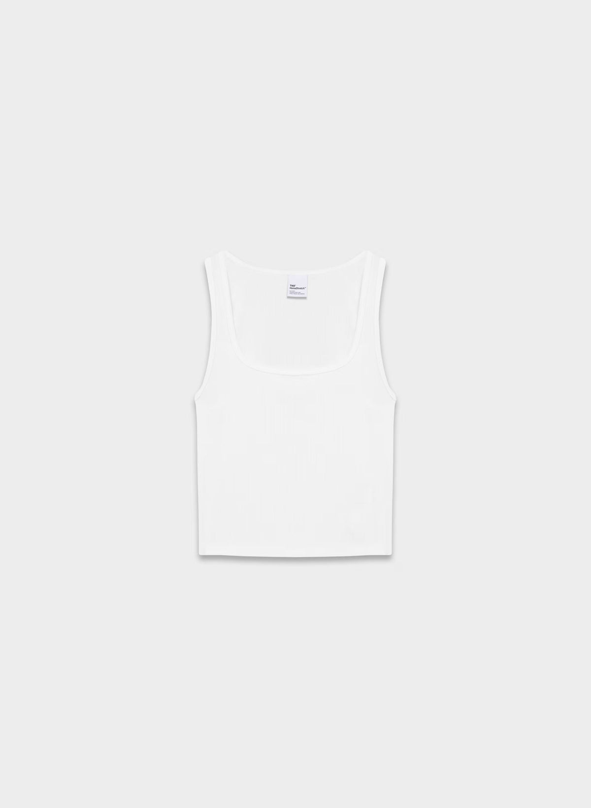 HomeStretch™ Rib Frequency Waist Tank - WHITE