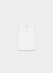 HomeStretch™ Rib Frequency Waist Tank - WHITE