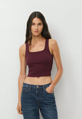 HomeStretch™ Rib Frequency Waist Tank - GALA PLUM