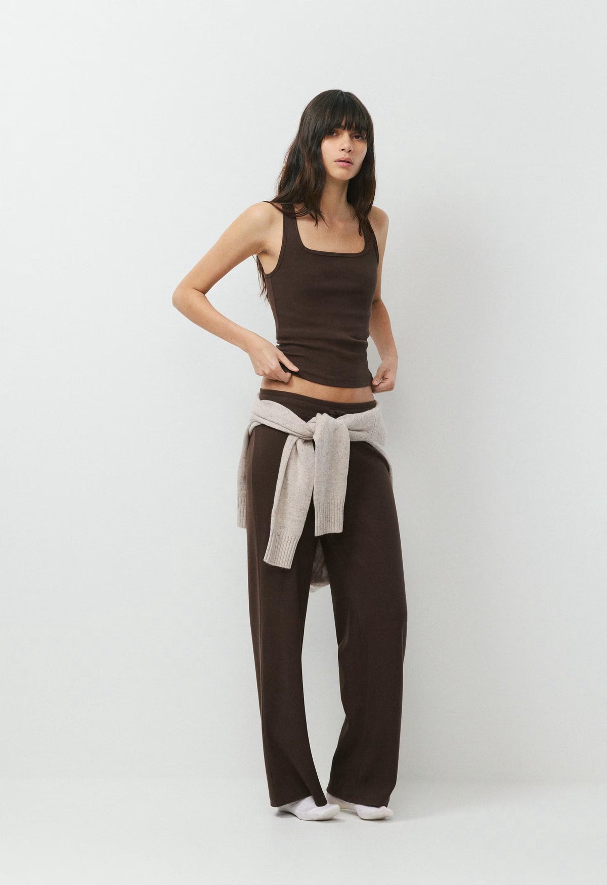 HomeStretch™ Rib Frequency Tank - RICH MOCHA BROWN