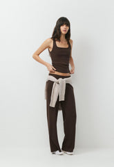 HomeStretch™ Rib Frequency Tank - RICH MOCHA BROWN