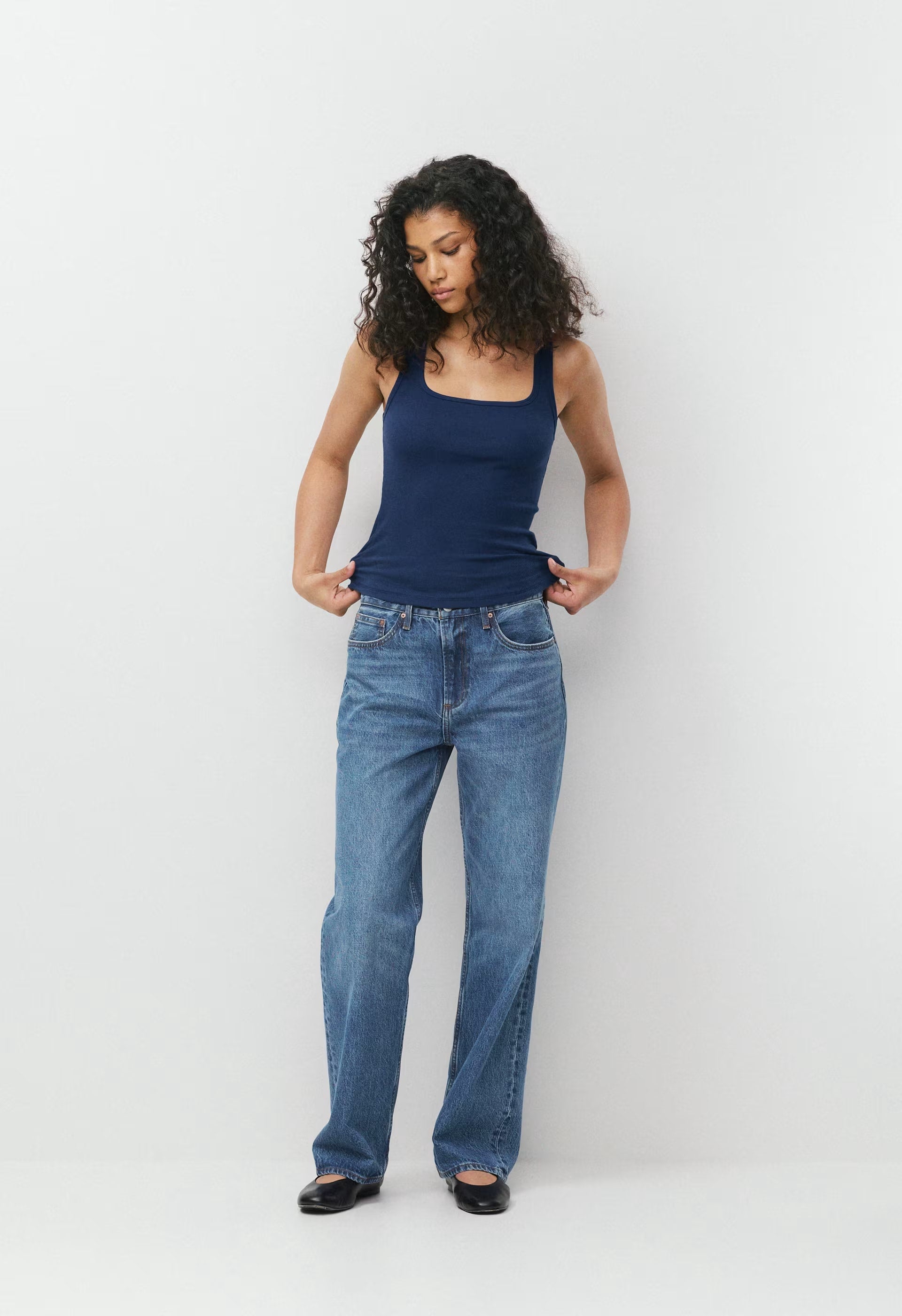 HomeStretch™ Rib Frequency Tank - BYRON BLUE