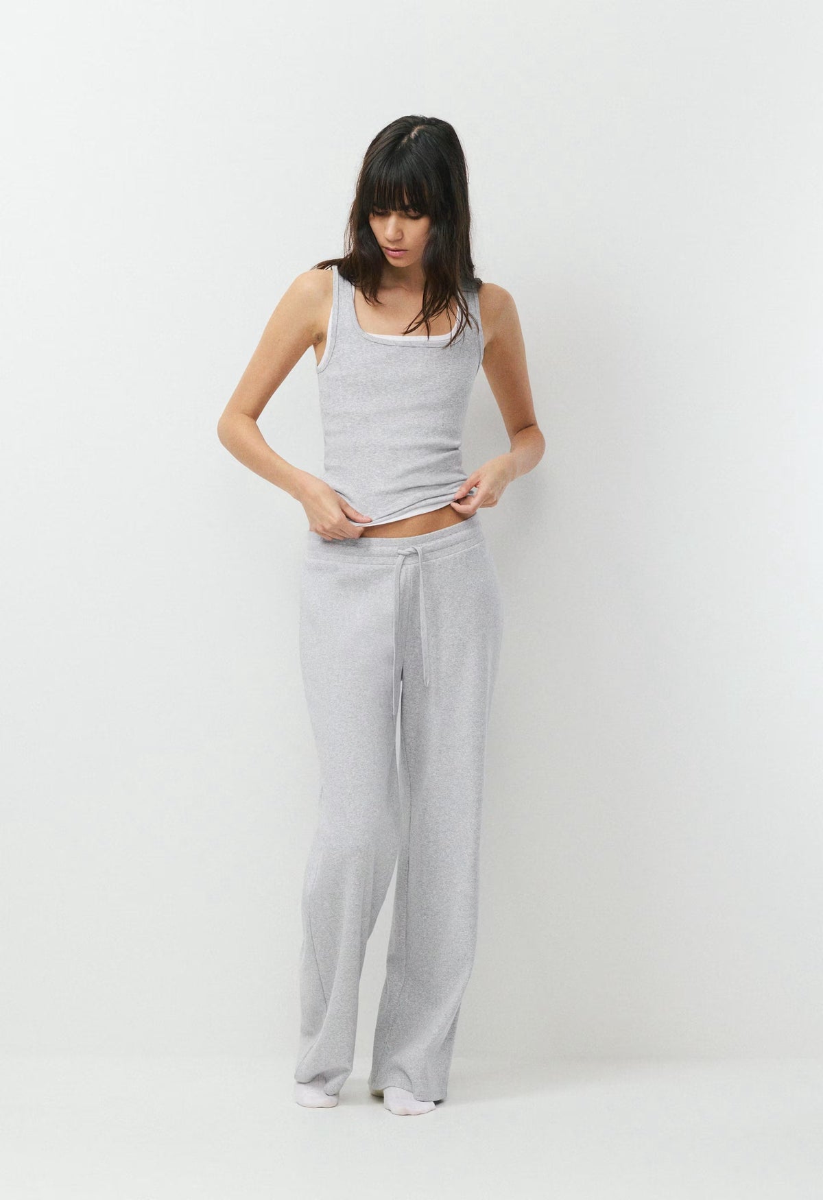 HomeStretch™ Rib Frequency Tank - HEATHER CHROME
