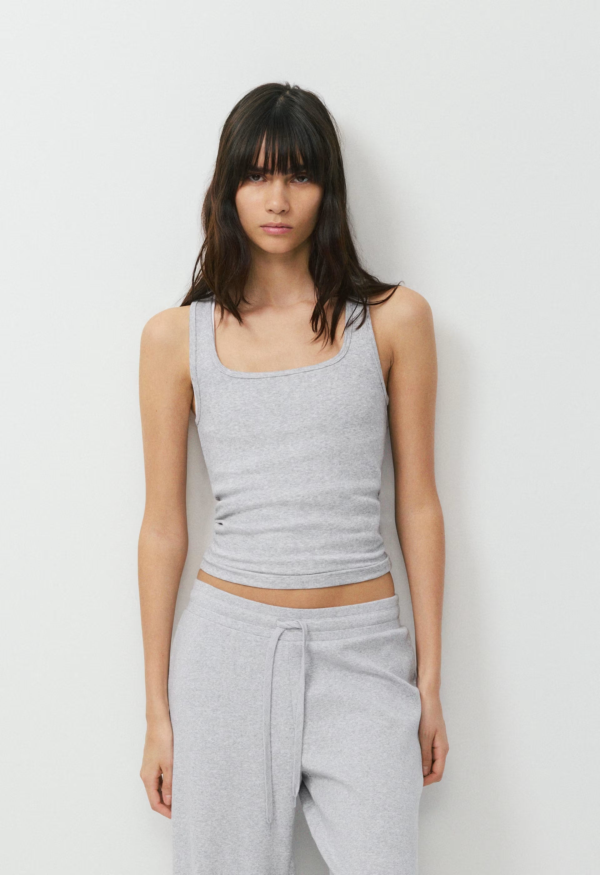 HomeStretch™ Rib Frequency Tank - HEATHER CHROME