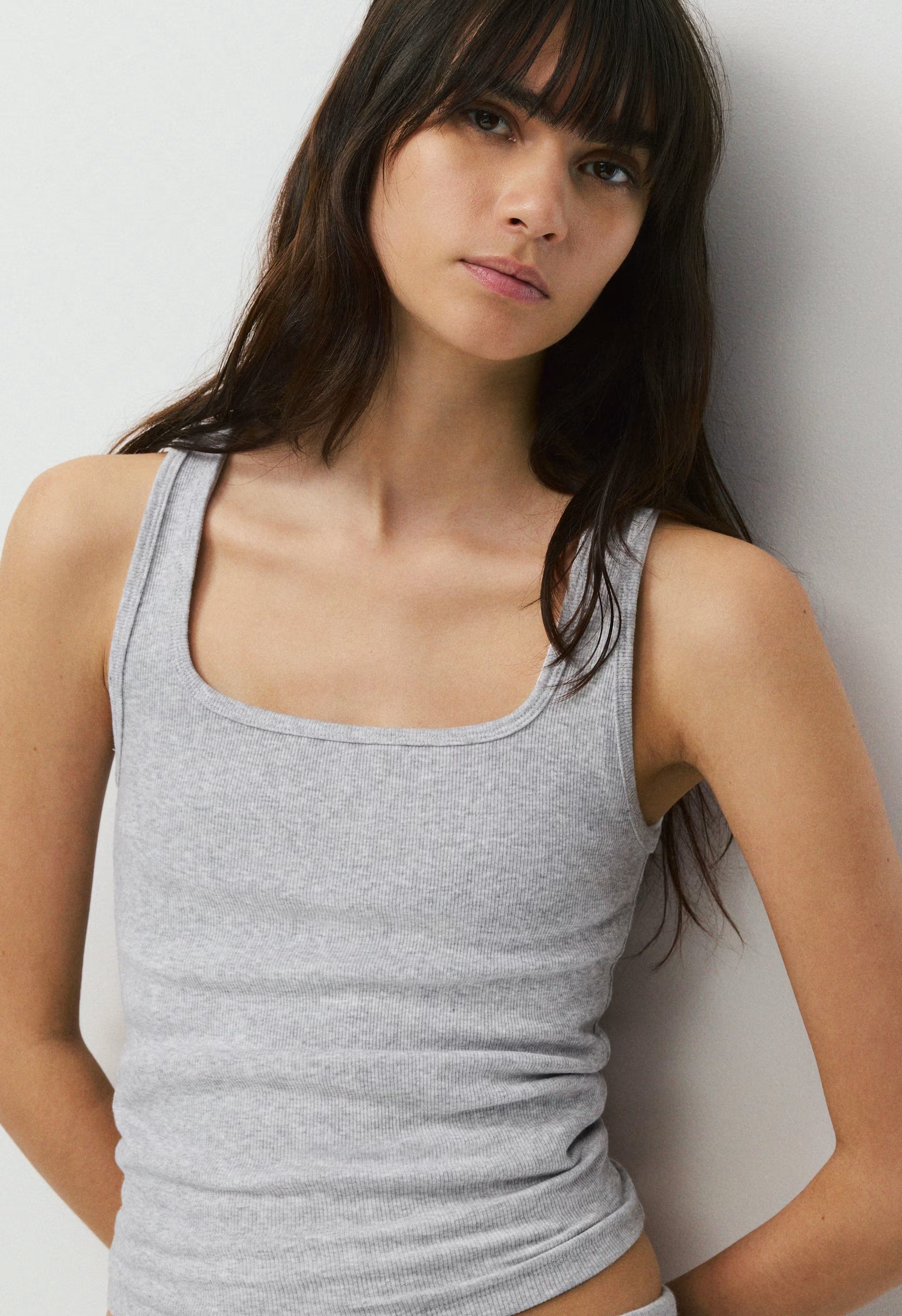 HomeStretch™ Rib Frequency Tank - HEATHER CHROME