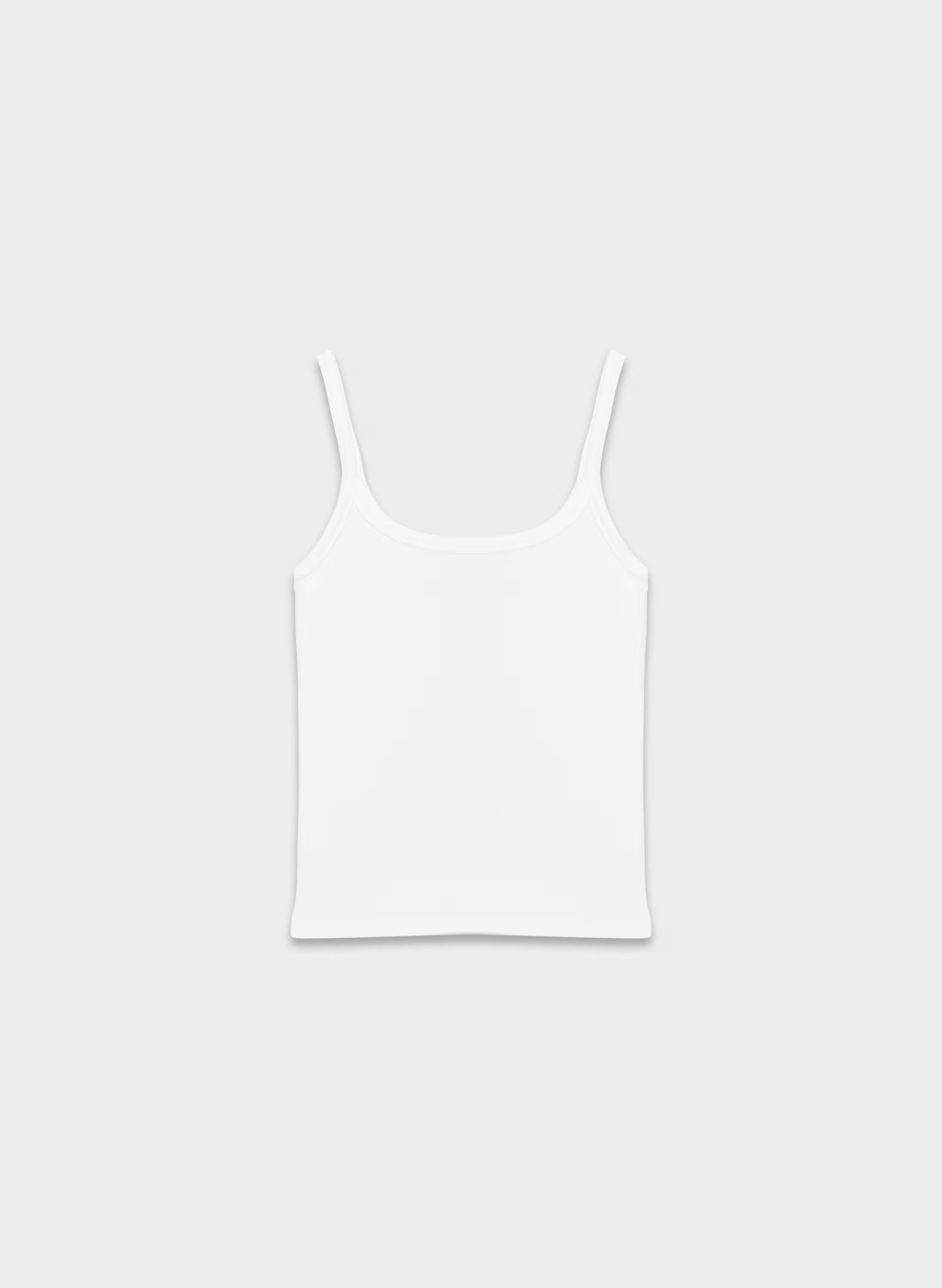 HomeStretch™ Rib Spectrum Cami Tank - WHITE