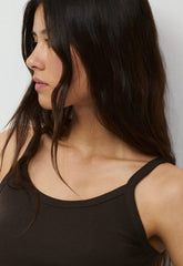 HomeStretch™ Rib Spectrum Cami Tank - CACAO NIB BROWN