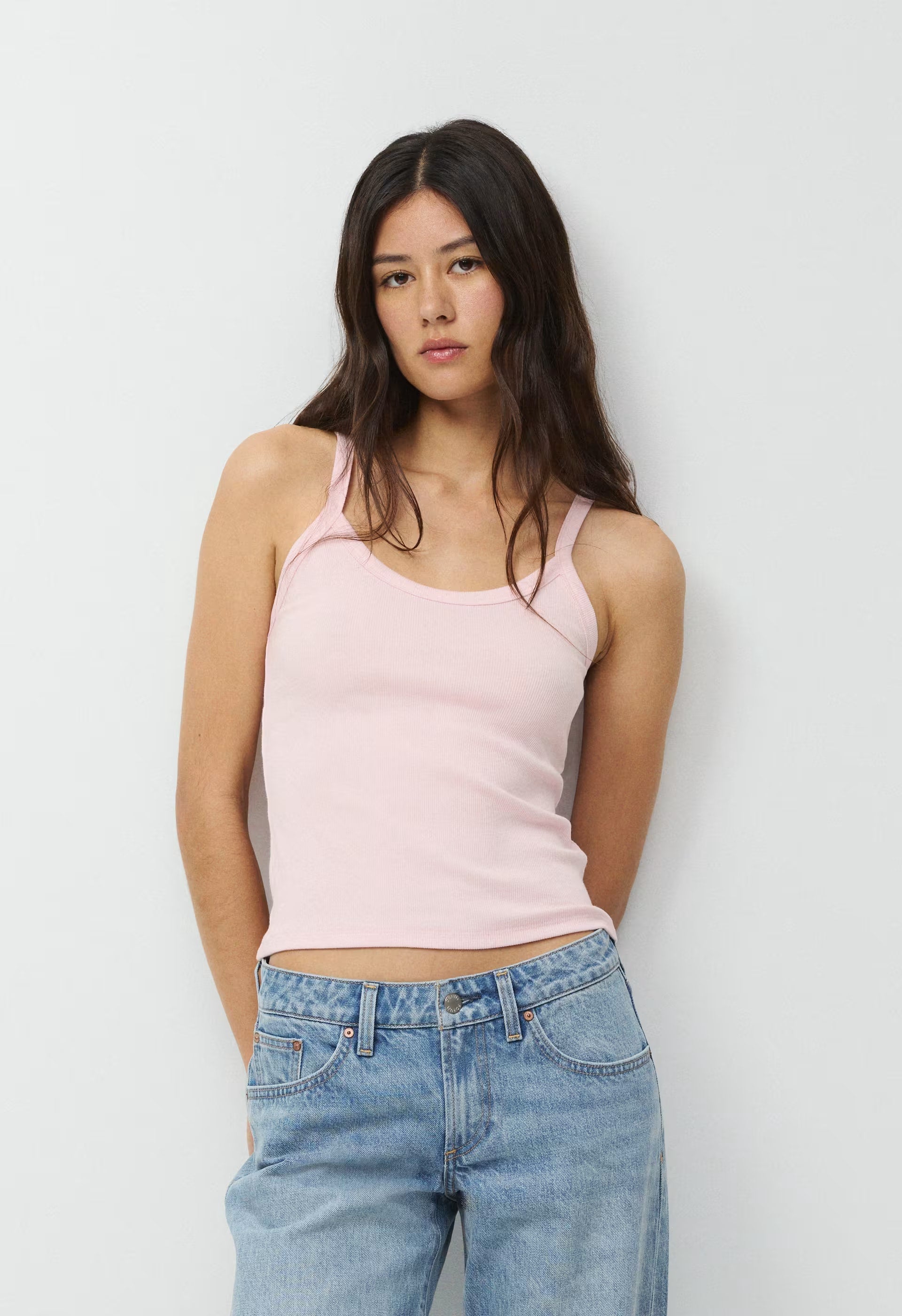 HomeStretch™ Rib Spectrum Cami Tank - BLACK/WHITE