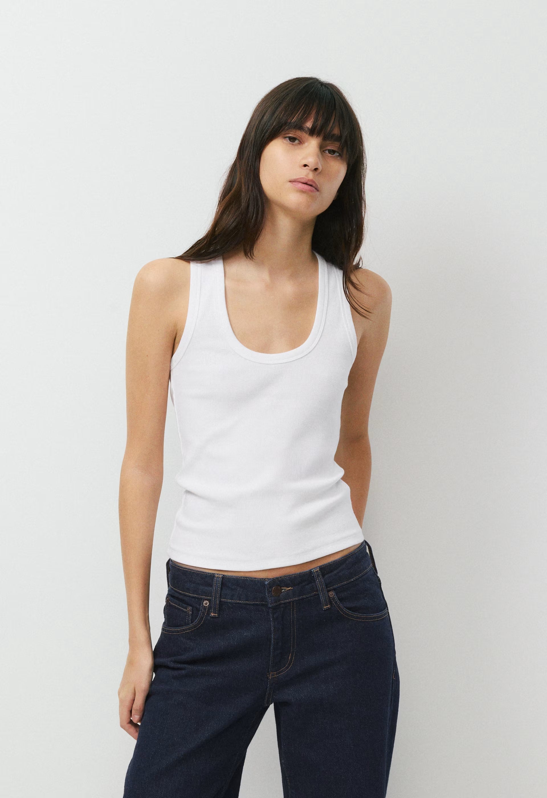 HomeStretch™ Rib Vinyl Tank - WHITE