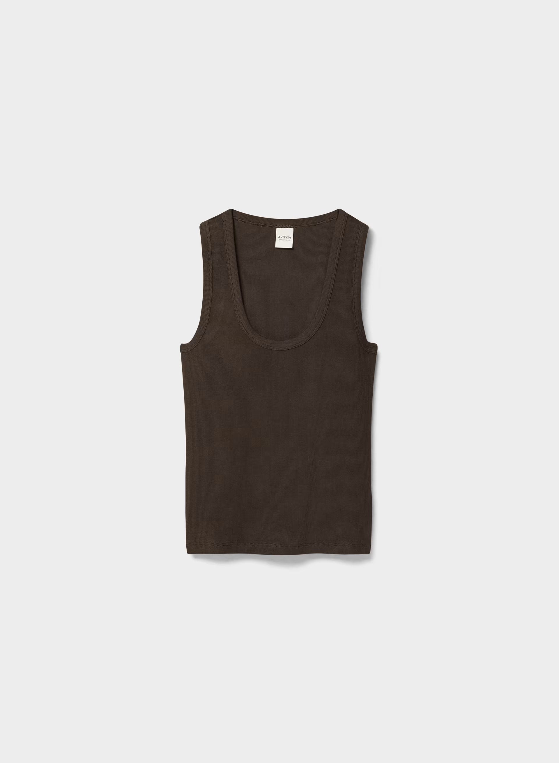 HomeStretch™ Rib Vinyl Tank - CACAO NIB BROWN