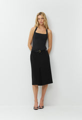 Original Contour Optimum Halter Top - BLACK
