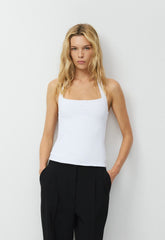 Original Contour Optimum Halter Top - BRIGHT WHITE