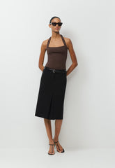 Original Contour Optimum Halter Top - RICH MOCHA BROWN