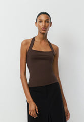Original Contour Optimum Halter Top - RICH MOCHA BROWN