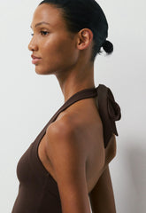 Original Contour Optimum Halter Top - RICH MOCHA BROWN