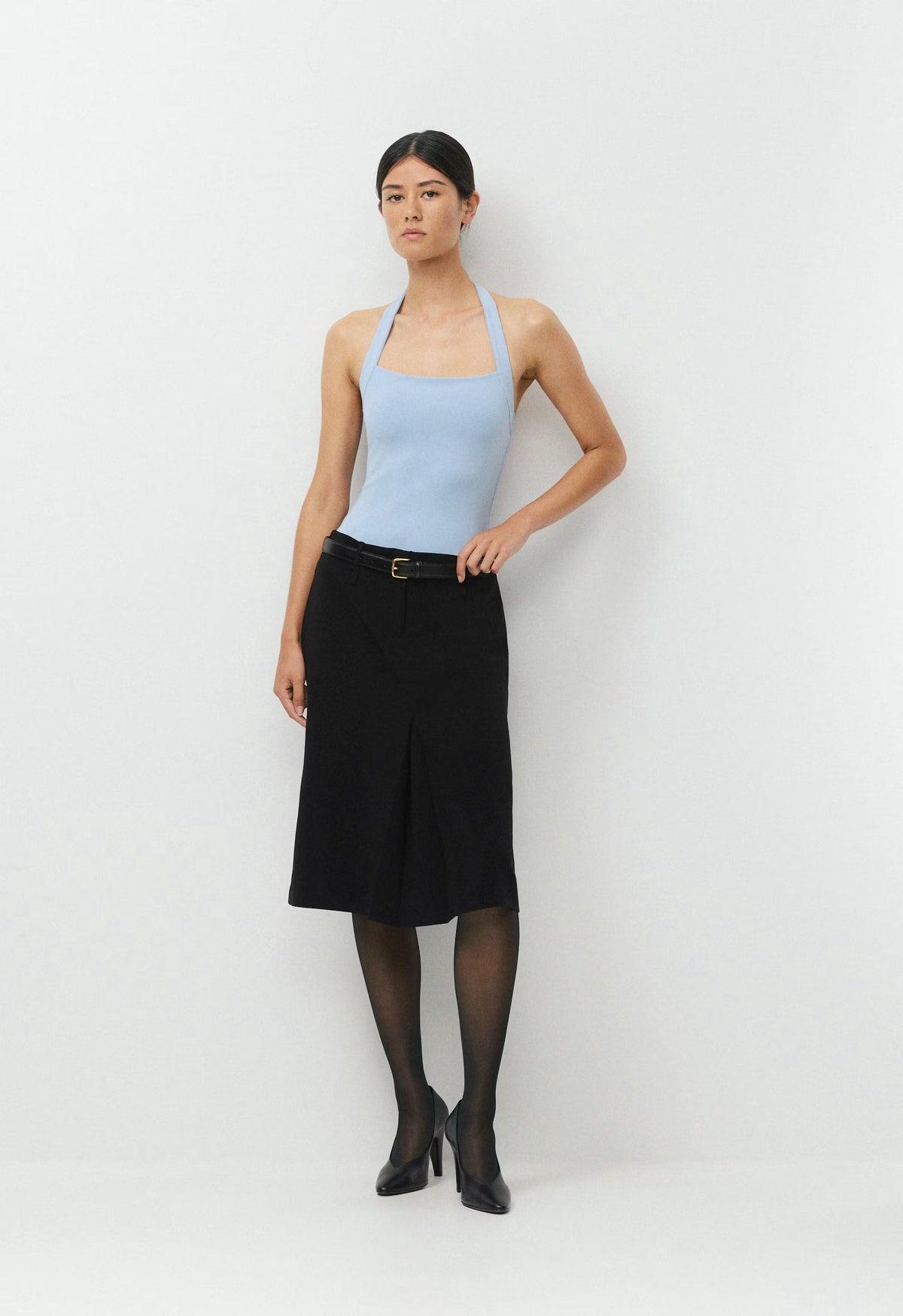 Original Contour Optimum Halter Top - RIPPLE BLUE