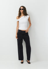 Casual Contour Ravish Top - WHITE