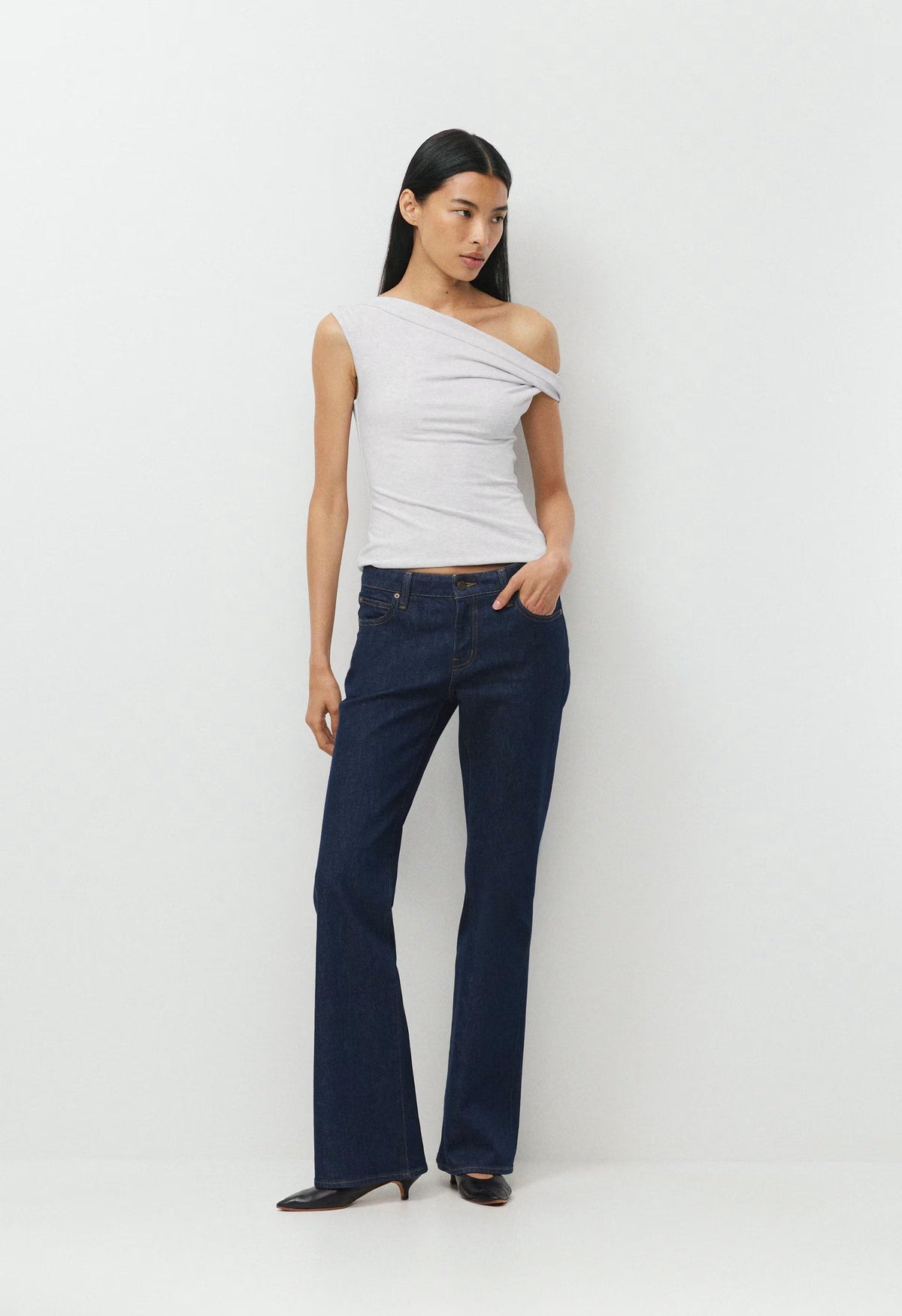 Casual Contour Ravish Top - HEATHER CLOUD WHITE