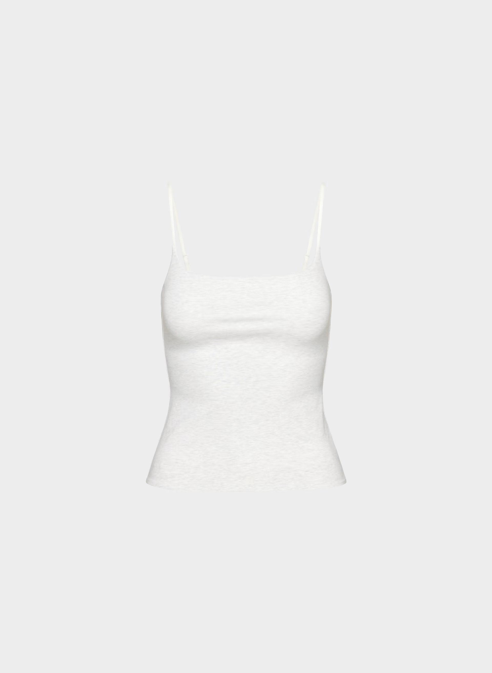 Casual Contour Presence Cami Tank - HEATHER CLOUD WHITE