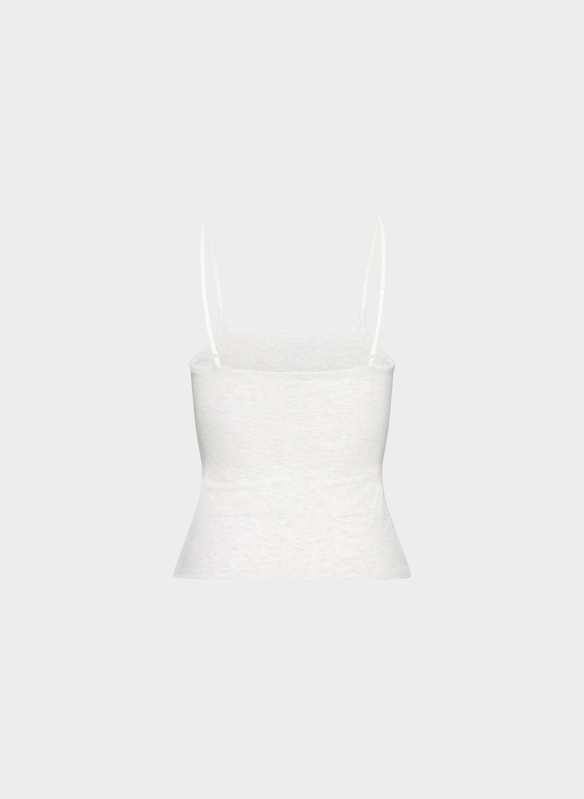 Casual Contour Presence Cami Tank - HEATHER CLOUD WHITE