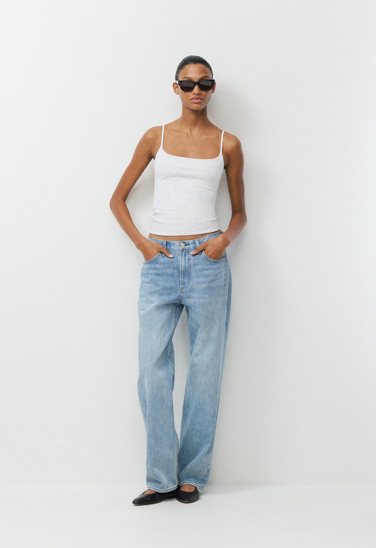 Casual Contour Presence Cami Tank - HEATHER CLOUD WHITE