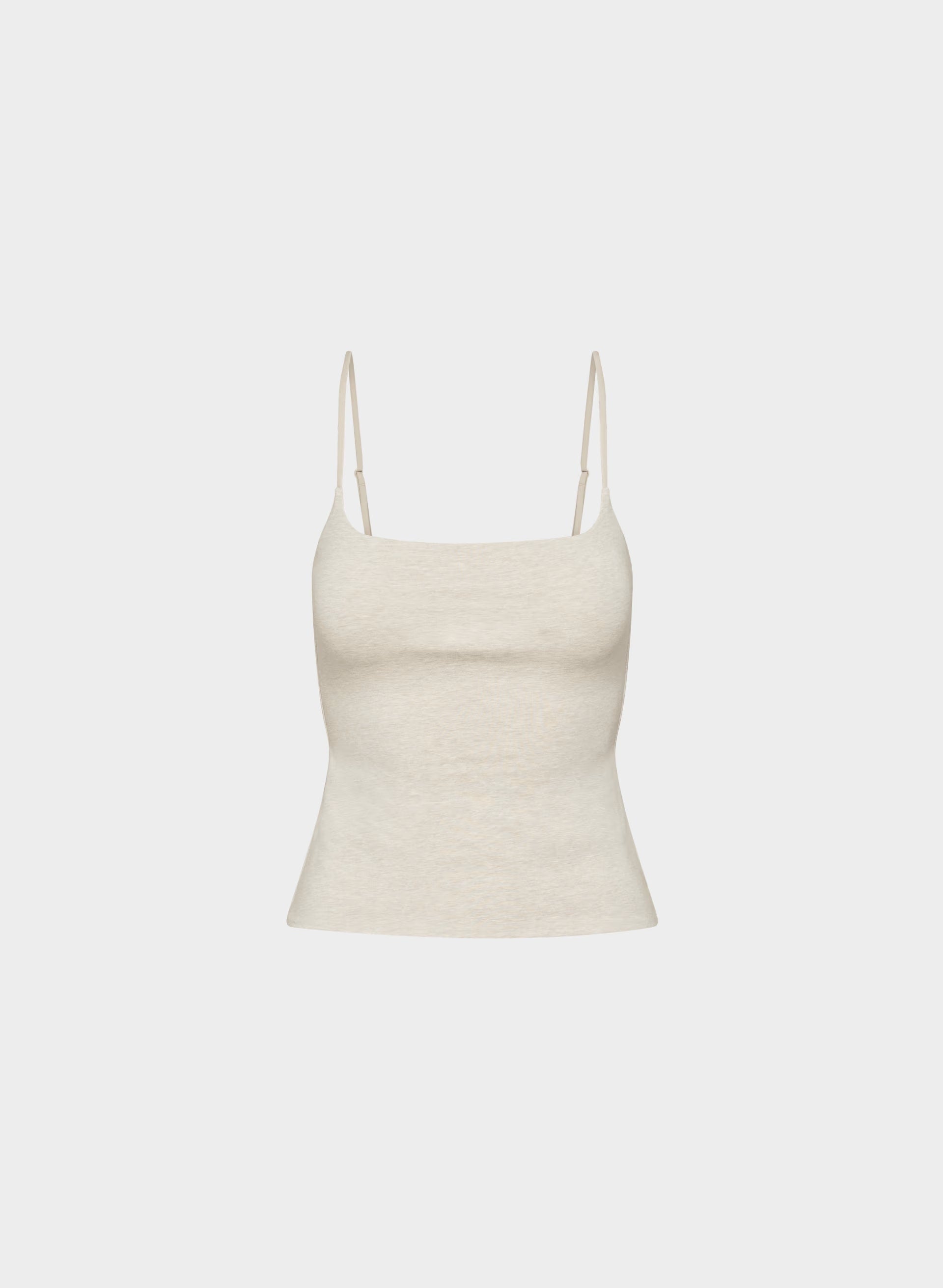 Casual Contour Presence Cami Tank - HEATHER ECRU
