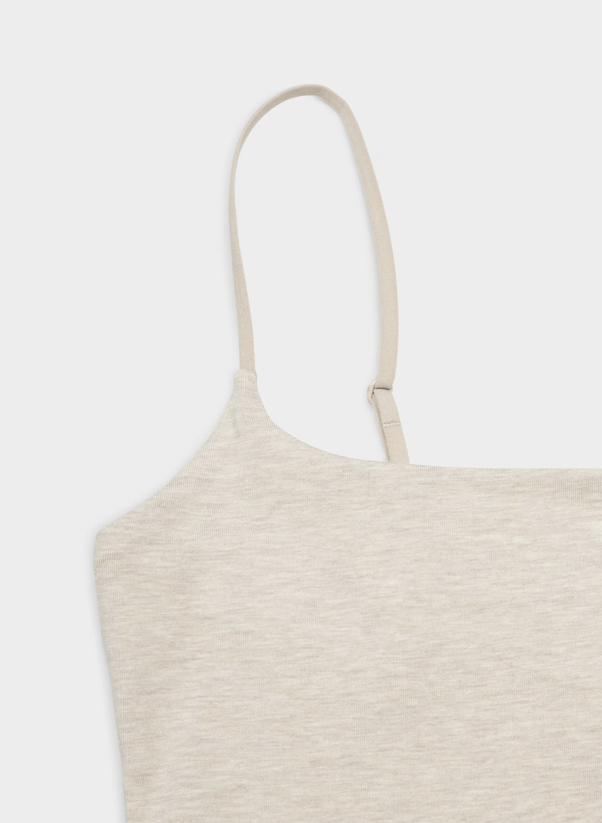 Casual Contour Presence Cami Tank - HEATHER ECRU