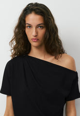 InterLock Cotton Script Top - BLACK