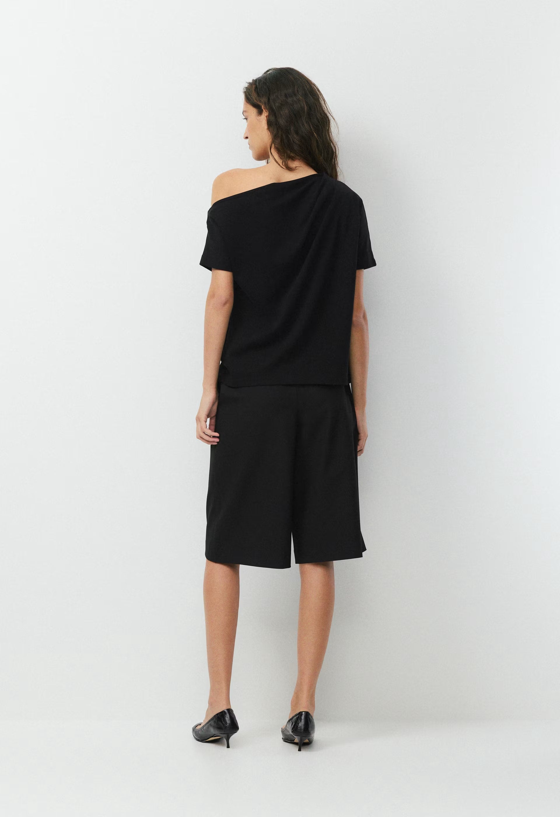 InterLock Cotton Script Top - BLACK