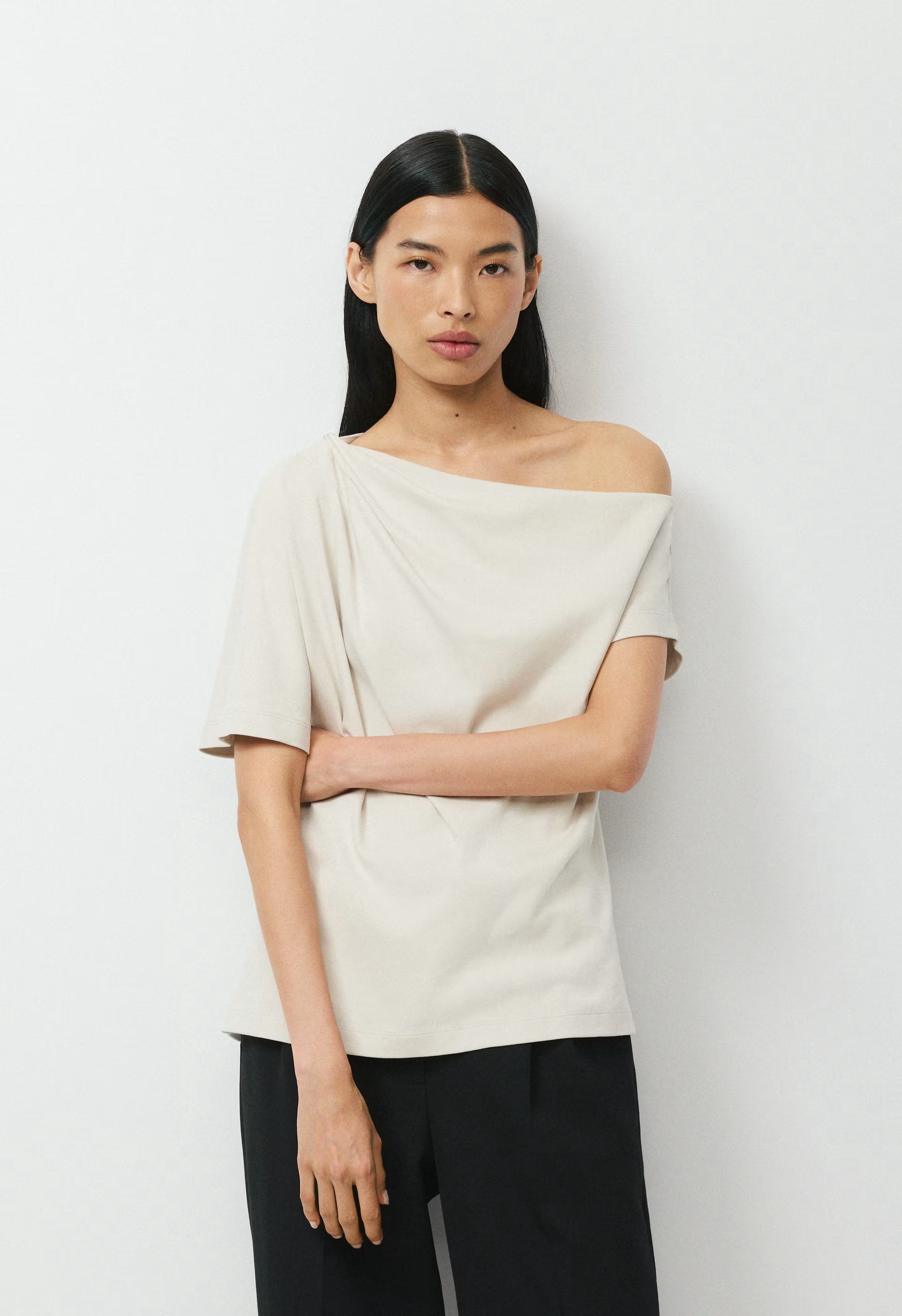 InterLock Cotton Script Top - MATTE PEARL