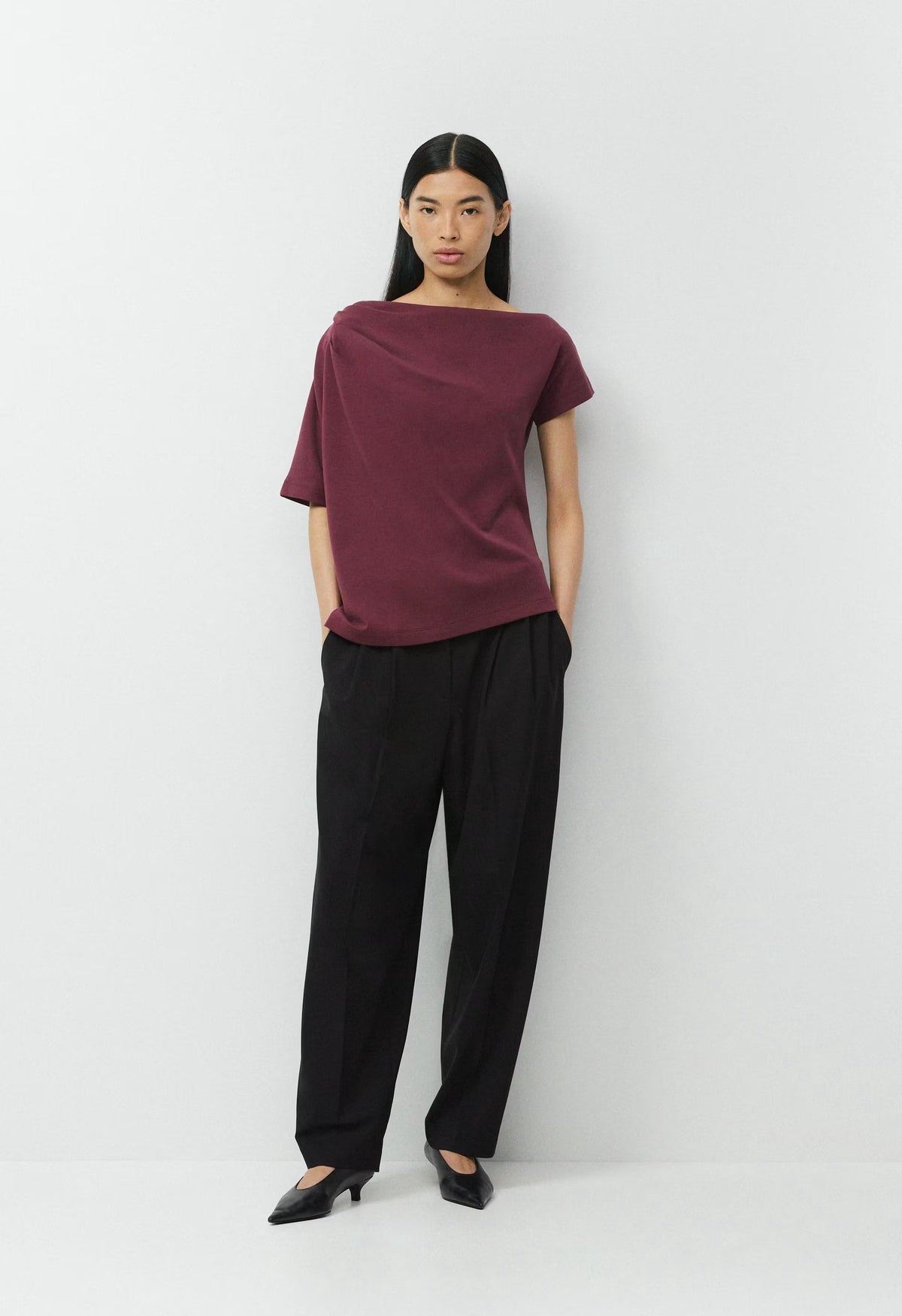 InterLock Cotton Script Top - GALA PLUM