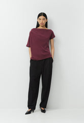 InterLock Cotton Script Top - GALA PLUM