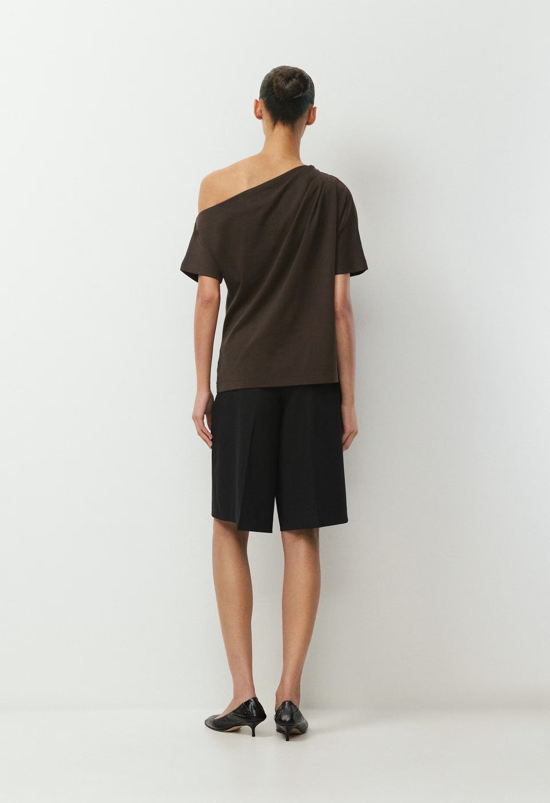 InterLock Cotton Script Top - CACAO NIB BROWN