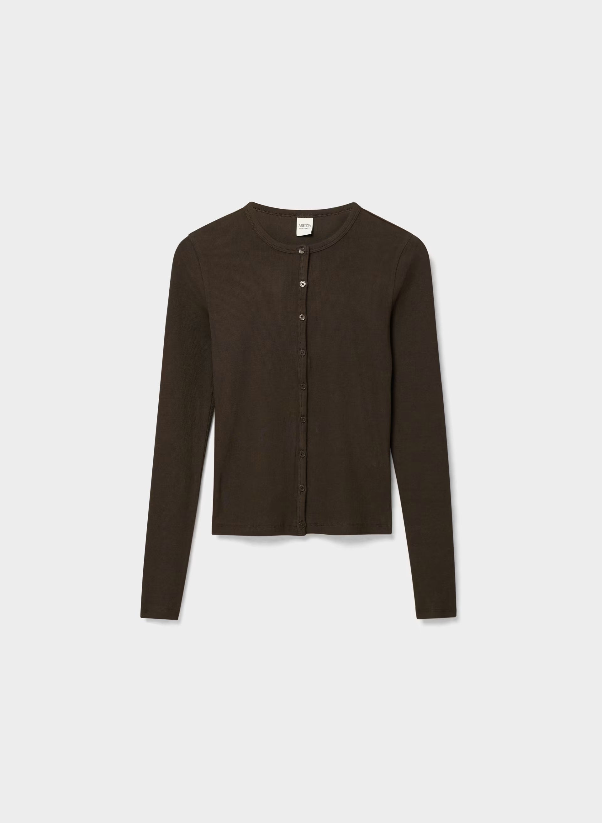 HomeStretch™ Rib Syncopation Longsleeve - CACAO NIB BROWN