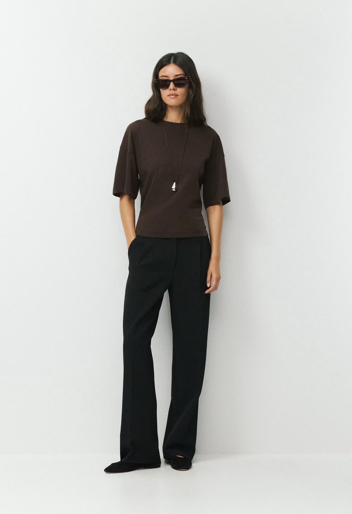 InterLock Cotton Barclay T-Shirt - CACAO NIB BROWN