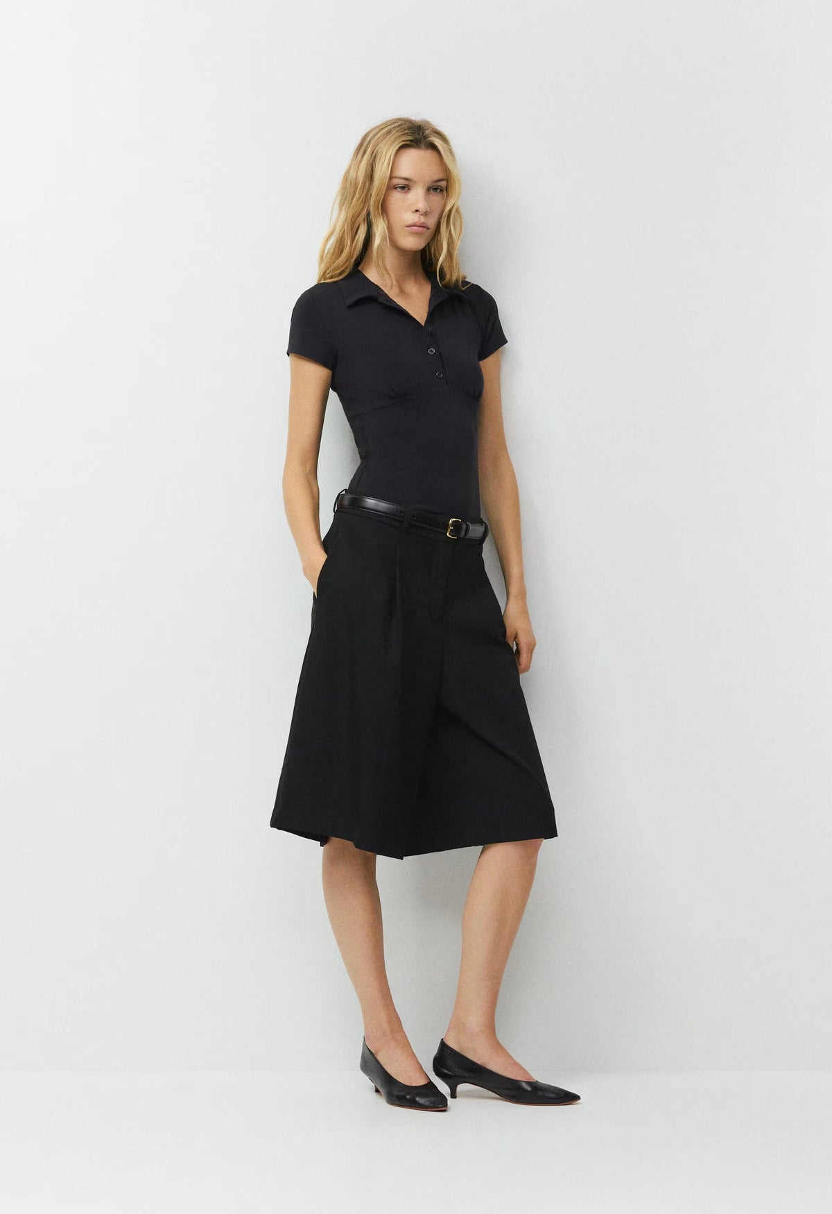 Original Contour Flyer Polo T-Shirt - BLACK