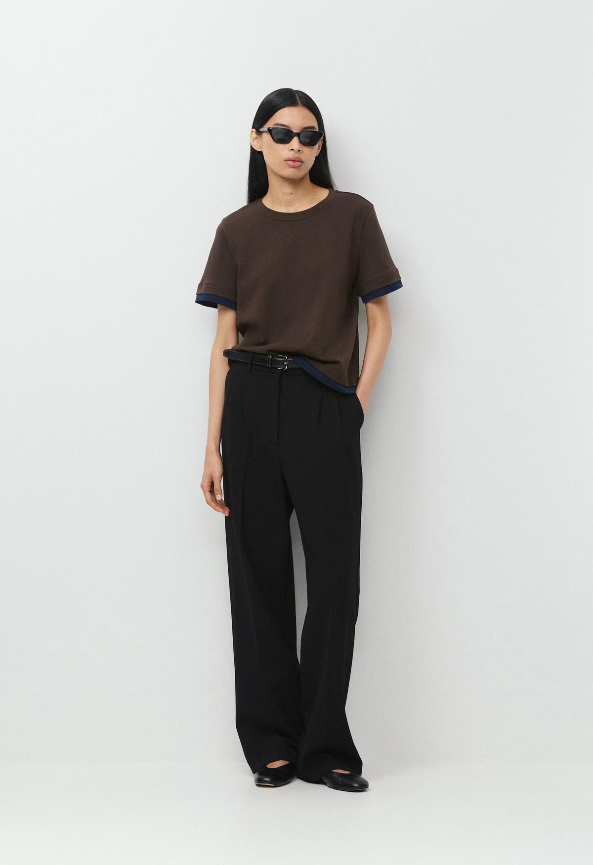 InterLock Cotton Function T-Shirt - CACAO NB BROWN/AD NAVY