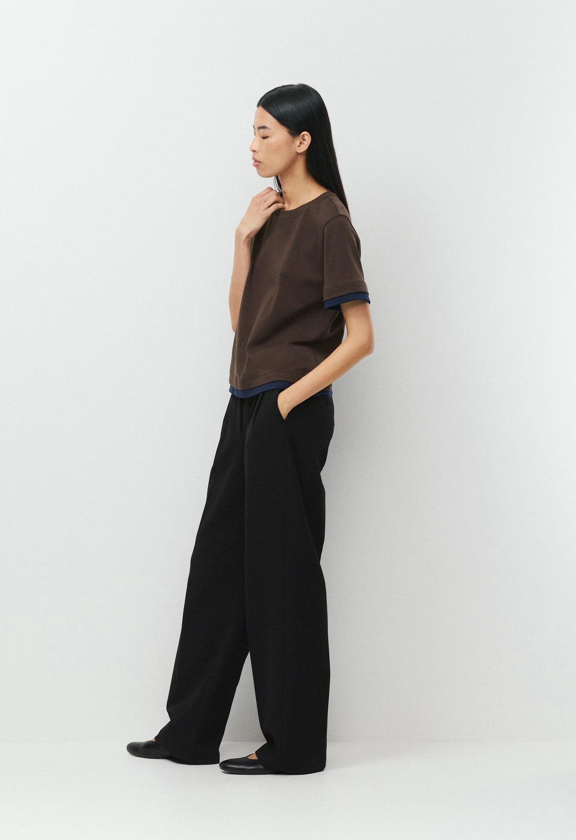 InterLock Cotton Function T-Shirt - CACAO NB BROWN/AD NAVY
