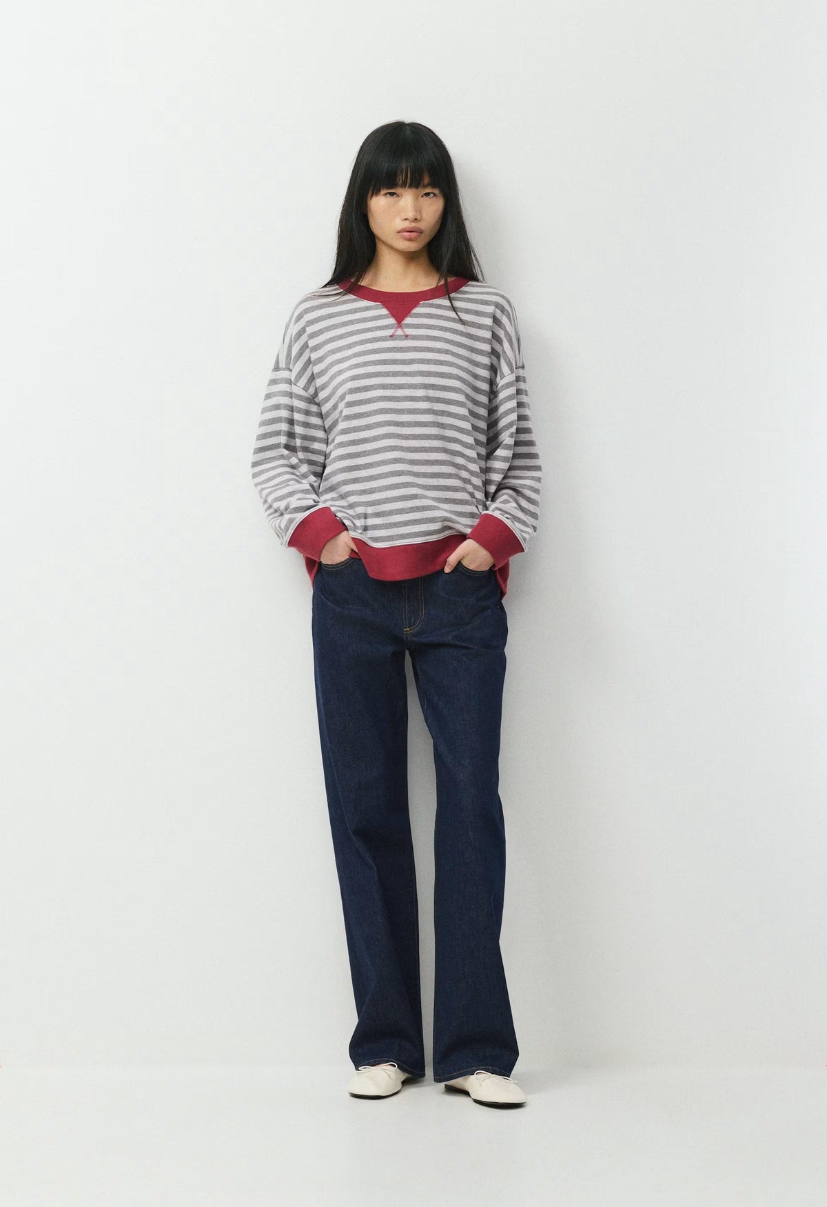 Mighty Cotton™ Wicket Longsleeve - HTHR CHRM/ HTHR DK GRY