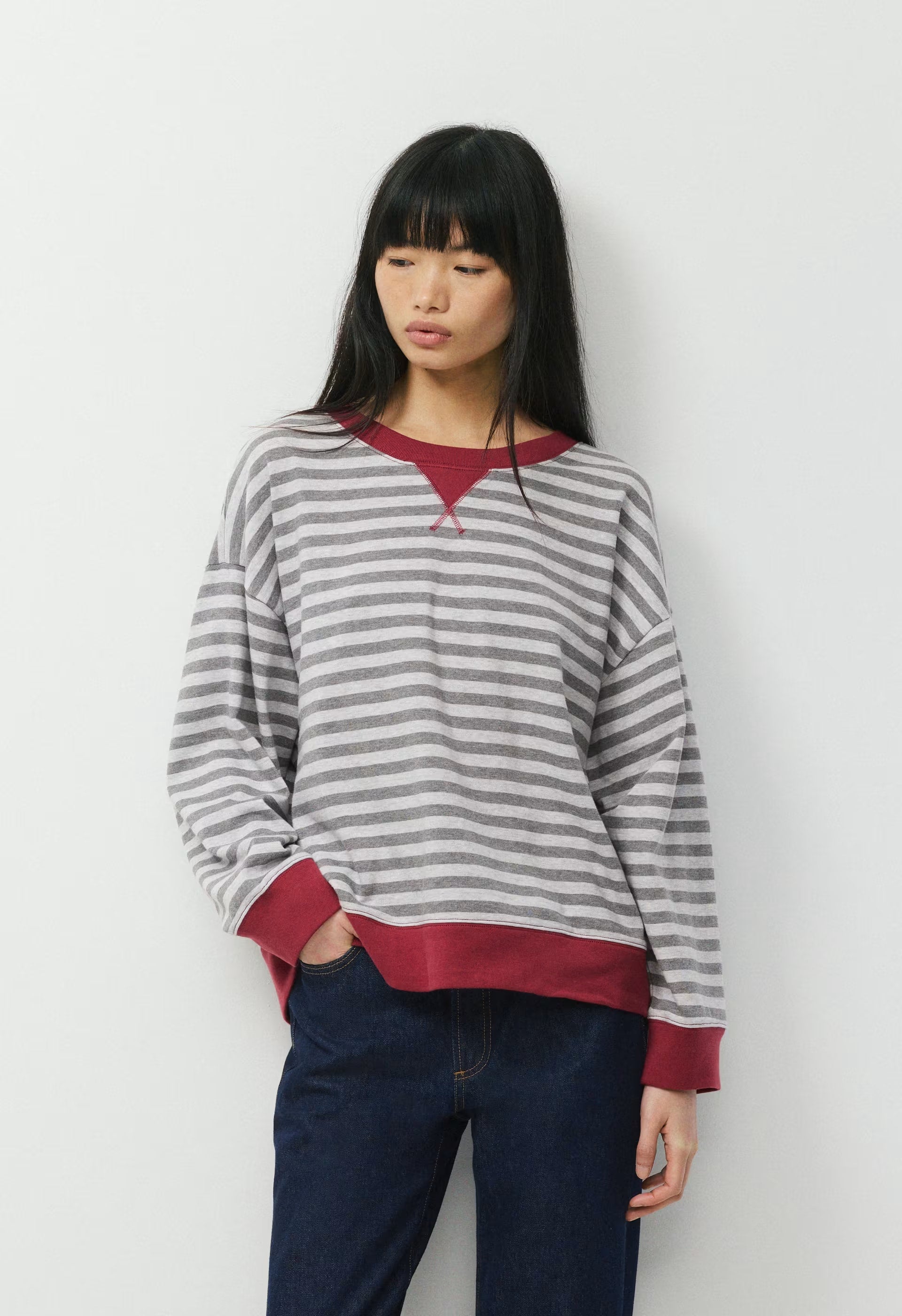 Mighty Cotton™ Wicket Longsleeve - HTHR CHRM/ HTHR DK GRY