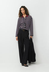InterLock Cotton Eton Longsleeve - DK NT NVY /CORDOVAN
