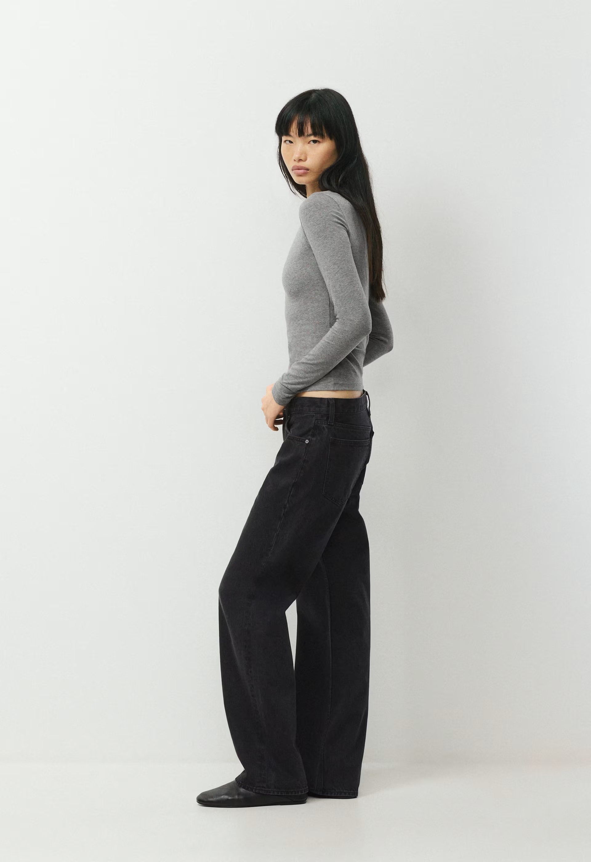 HomeStretch™ Smooth Solo Longsleeve - HEATHER DARK GREY