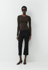 Original Contour Splendid Crew Longsleeve - CACAO NIB BROWN
