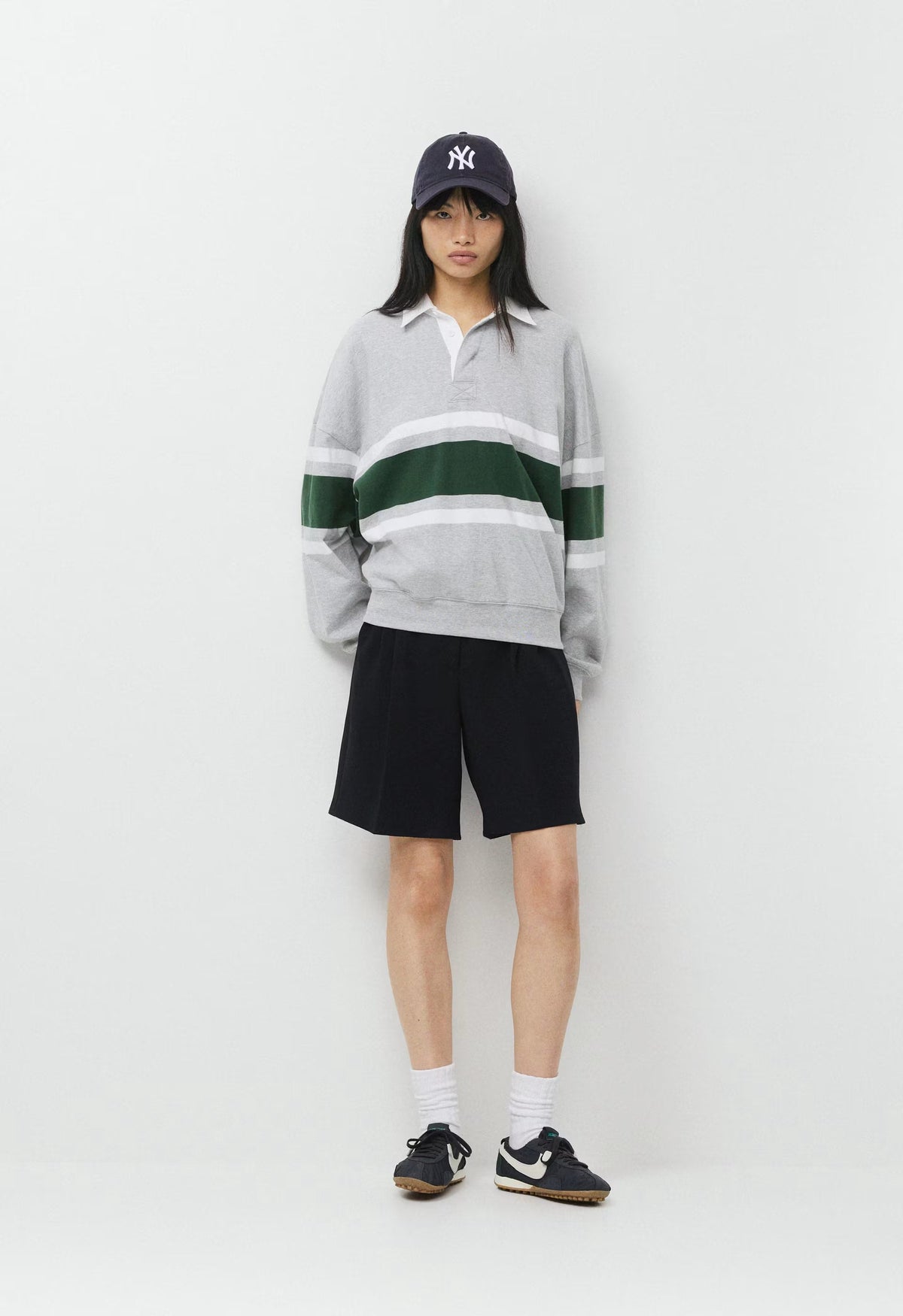 Mighty Cotton™ Lomu Polo - HTHR CHRM/ CAMPUS GRN