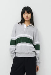 Mighty Cotton™ Lomu Polo - HTHR CHRM/ CAMPUS GRN